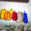 Geometric Stained Glass WindChime