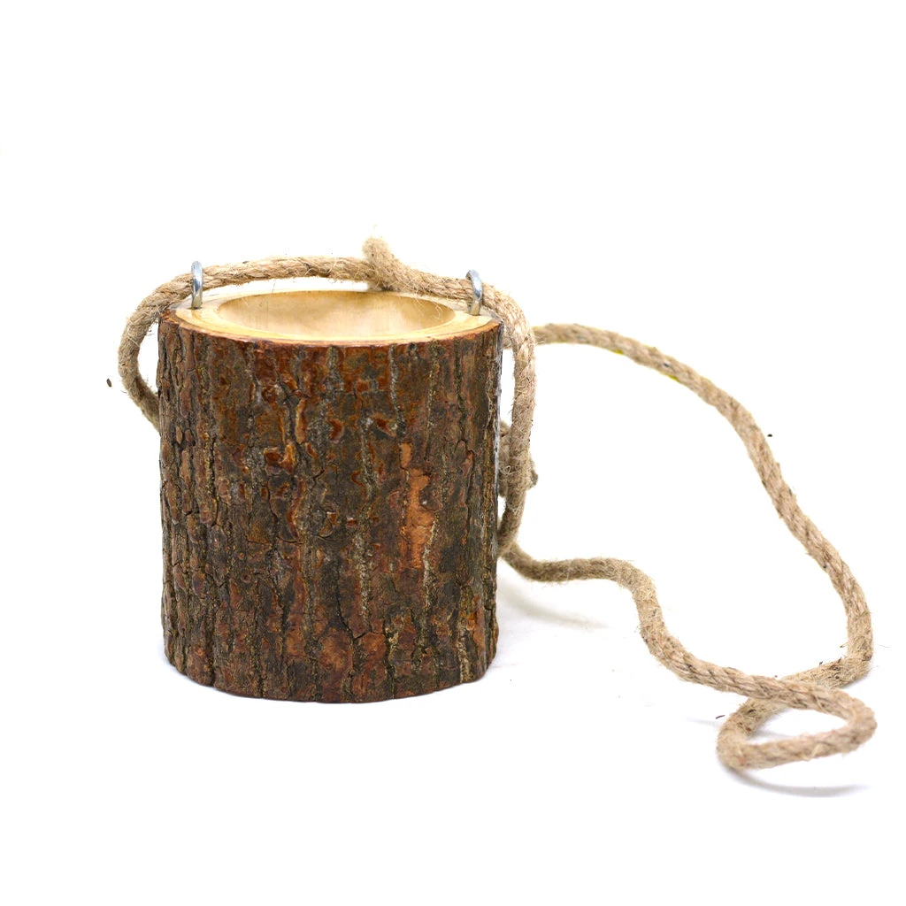 Timber Tambour Hanging Planter 2 Timber Tambour Hanging Planter - Image 2