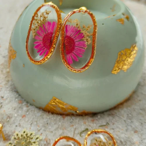 Lover's Note Stud Real Dried Flower Earrings