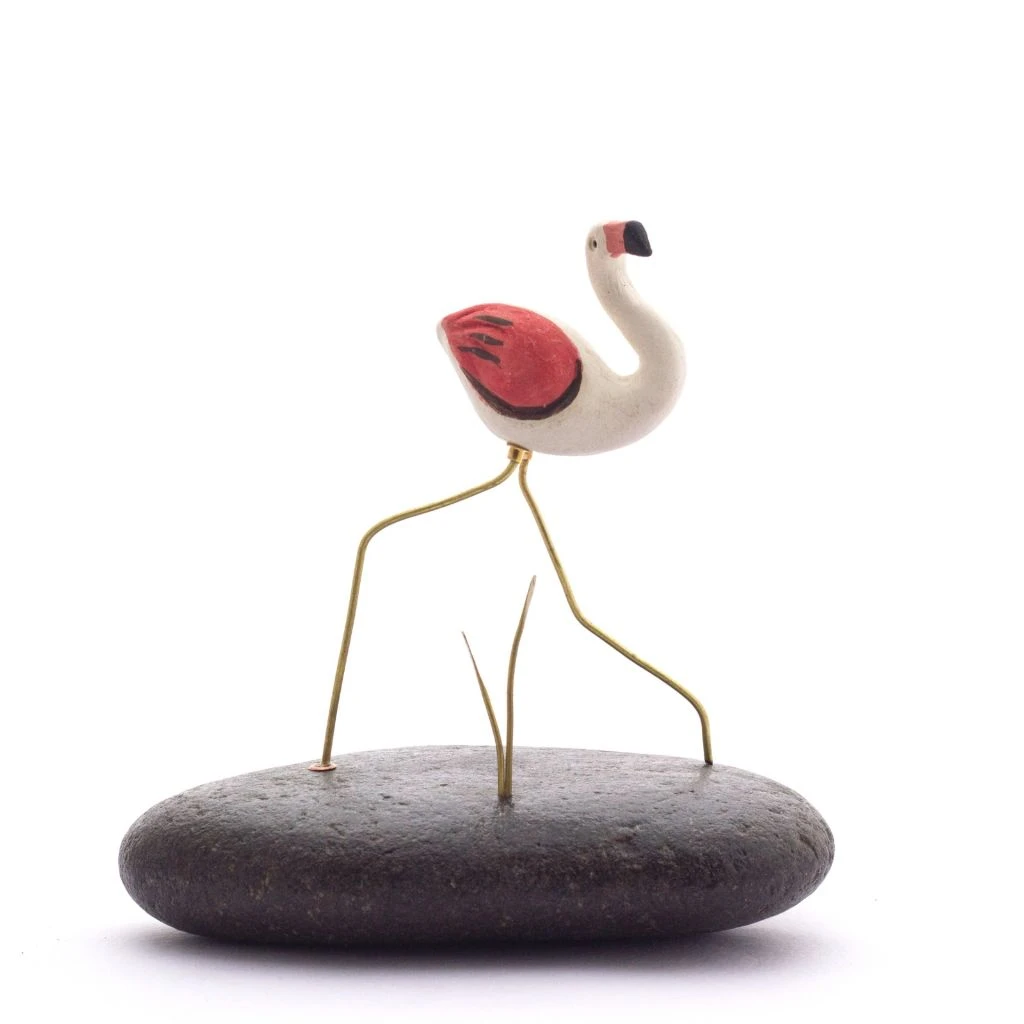 Pebble Decor - Flamingo (Walking) 1 Pc 2 Pebble Decor - Flamingo (Walking) 1 Pc - Image 2