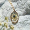 Shy Blue Real Dried Flower Necklace