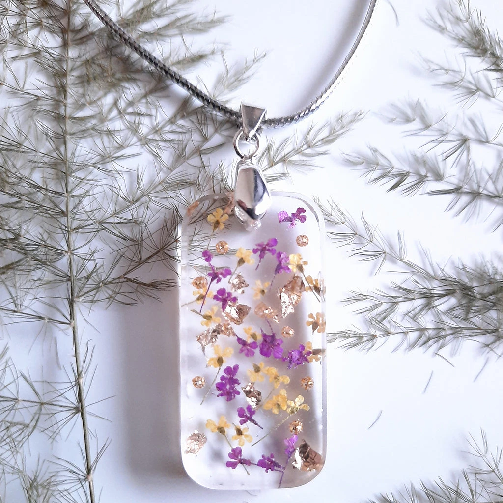 Floral Galaxy Real Dried Flower Necklace 2 Floral Galaxy Real Dried Flower Necklace - Image 2