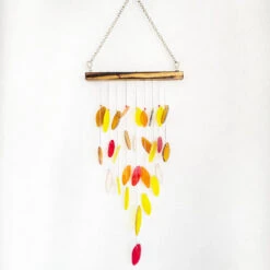 Autumn Leaf Stained Glass Windchime -Plant Life Decor Shop 20221011 113633 01