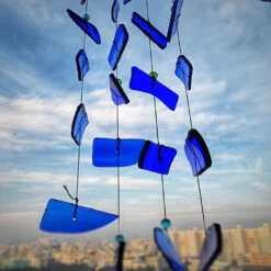 Upcycled Glass Windchime -Plant Life Decor Shop 20221119 063748 01