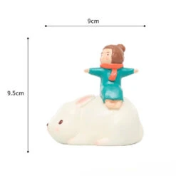 Miniature Girl On Rabbit – Cute Fairy Garden Resin Decor -Plant Life Decor Shop 20 3c6c8906 349d 4325 86d2 e40eb6839036