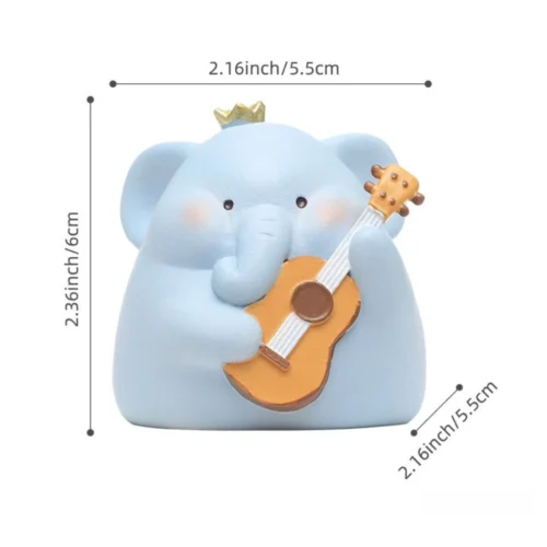 Miniature Elephant Playing Guitar – Cute Resin Decor For Gifts & Gardens -Plant Life Decor Shop 20 e3a3bee3 f4af 4fc5 a3f4 92f9d2132f29