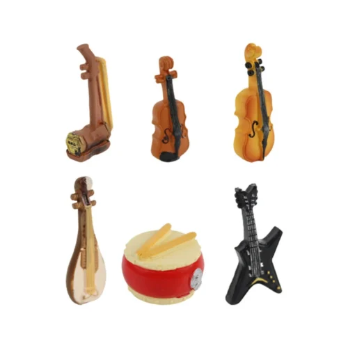 Miniature Musical Instruments (set Of 6) Decor