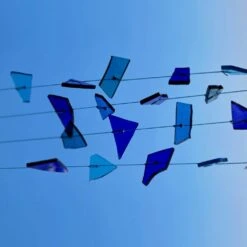 Upcycled Glass Windchime -Plant Life Decor Shop 2 wc2