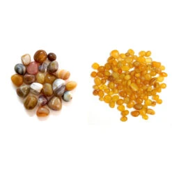 2kg Golden Banded Onyx Pebbles + 2kg Yellow Onyx Pebbles