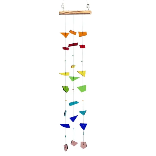 Satrangi Stained Glass Windchime -Plant Life Decor Shop 36 pp2