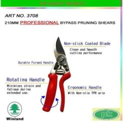 Nano 07 Plant Shears Red And Silver -Plant Life Decor Shop 3708 4