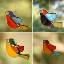 Set Of 4 Suncatcher 3D Birds