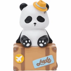 Miniature Panda On Suitcase – Cute Travel Decor For Terrariums & Gifts