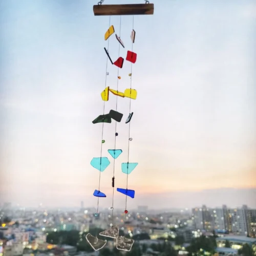 Satrangi Stained Glass Windchime