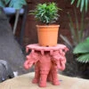 Four Headed Elephant Terracotta Stand