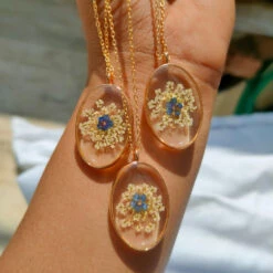 Shy Blue Real Dried Flower Necklace -Plant Life Decor Shop 5 7abbabe3 5468 4572 bc6d 511ba8cef401