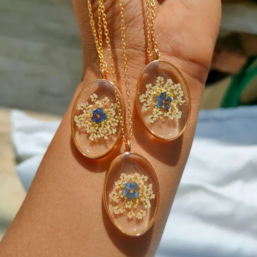 Shy Blue Real Dried Flower Necklace 11 Shy Blue Real Dried Flower Necklace -Plant Life Decor Shop 5 7abbabe3 5468 4572 bc6d 511ba8cef401