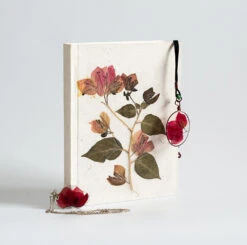 Flurry Of Bougainvillea Necklace Diary Bookmark Combo