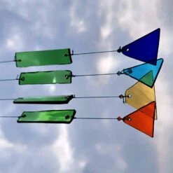 Upcycled Prism Stained Glass Suncatcher Hanging