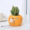 Cute Hen In Pumpkin Resin Succulent Pot