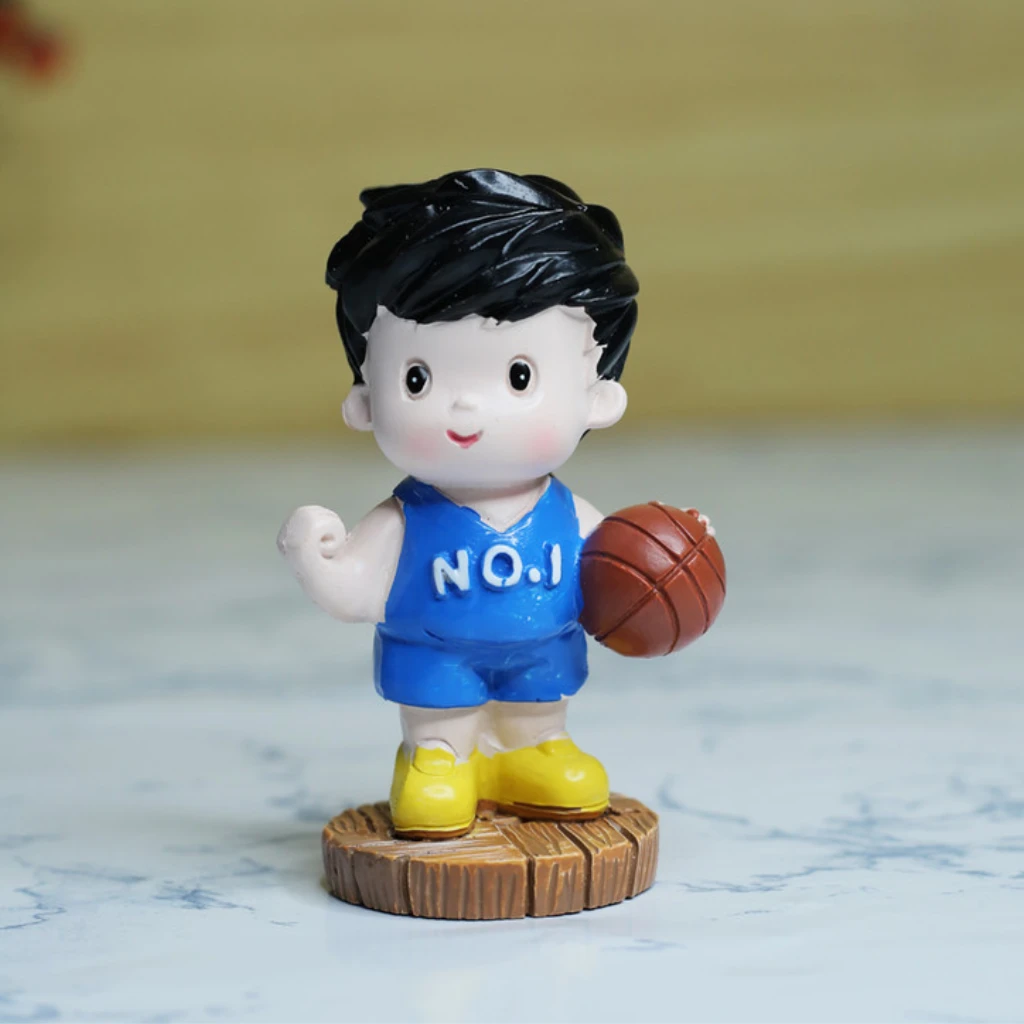 Miniature Boy Playing Basketball Decor 1 Miniature Boy Playing Basketball Decor