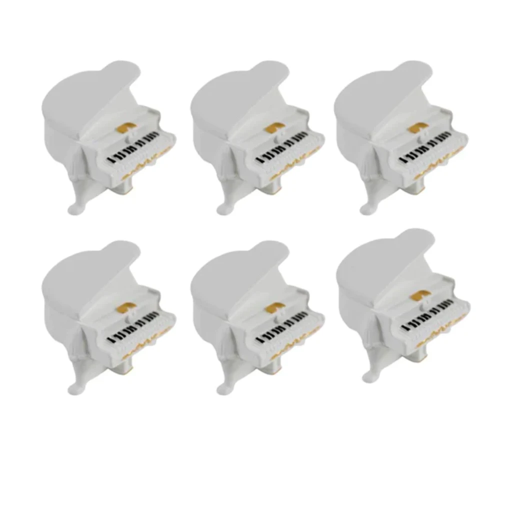 Miniature White Piano (Set Of 6) Decor 2 Miniature White Piano (Set Of 6) Decor - Image 2