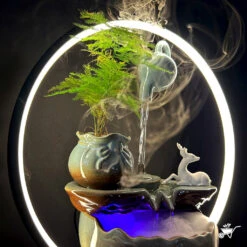 A Drop Of Doe Water Fountain LED Decor Zen Garden -Plant Life Decor Shop A Drop Of Doe 3