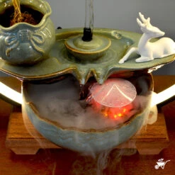 A Drop Of Doe Water Fountain LED Decor Zen Garden -Plant Life Decor Shop A Drop Of Doe 7