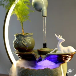 A Drop Of Doe Water Fountain LED Decor Zen Garden -Plant Life Decor Shop A Drop Of Doe 8