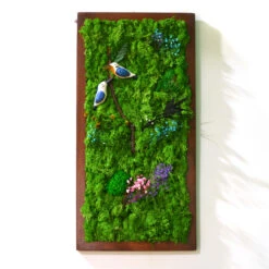A Vivid Thicket Preserved Moss Frame With Dark Wood -Plant Life Decor Shop A Vivid Thicket 1