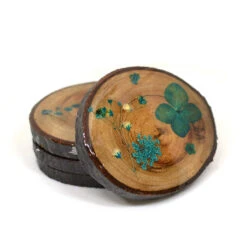 A Celestial Dazzle Dried Flower Coaster