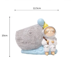 Astronaut Sloth Resin Succulent Pot 6 Astronaut Sloth Resin Succulent Pot -Plant Life Decor Shop Astronaught Sloth 3