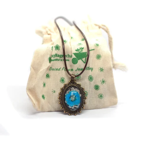 Azure Fantasia Real Dried Flower Necklace 7 Azure Fantasia Real Dried Flower Necklace -Plant Life Decor Shop Azure Fantasia 6