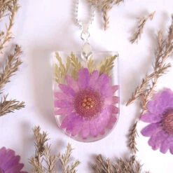Backyard Beauty Real Dried Flower Necklace