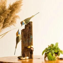 Exotic Bee Eater Wooden Base Table Tops