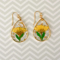 Bees & Trees Real Dried Flower Earrings