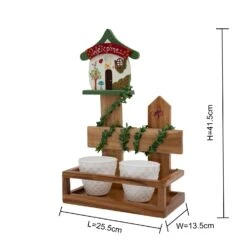 Bird House Fence Wooden Planter -Plant Life Decor Shop Birdhouse Fence Wooden Planter 7