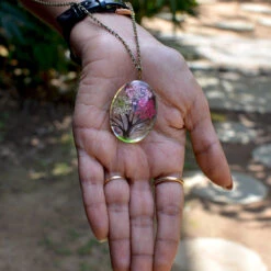 Blushing Meadows Real Dried Flower Necklace -Plant Life Decor Shop Blushing meadows 3