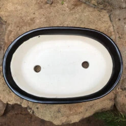 Bonsai Oval Ceramic Planter 11 Bonsai Oval Ceramic Planter -Plant Life Decor Shop BonsaiOvalPot Coffee 23x16x6cm 11