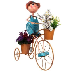 Boy On Bicycle With 2 Pots