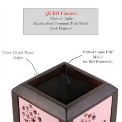 QUBO Pink Foggy Cluster Handmade Wooden Indoor Planter Pot -Plant Life Decor Shop C1 Series Common Shot 513adb6c 83e7 4242 baea 31346cf6d4e3