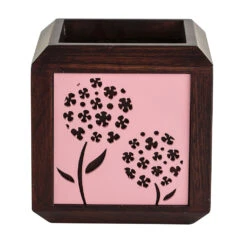 QUBO Pink Foggy Cluster Handmade Wooden Indoor Planter Pot -Plant Life Decor Shop C1004 2