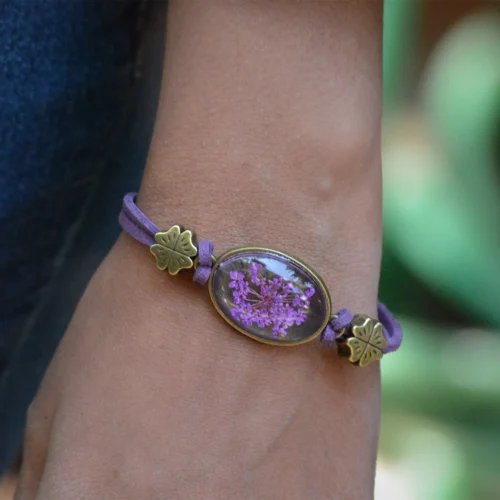 Charmed Cameo Real Dried Flower Bracelet -Plant Life Decor Shop Charmed Cameo 1
