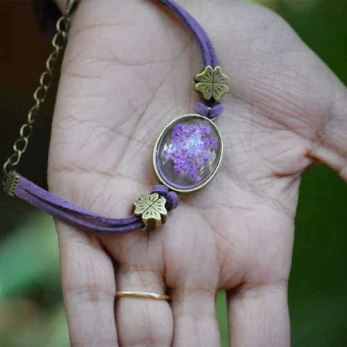 Charmed Cameo Real Dried Flower Bracelet -Plant Life Decor Shop Charmed Cameo 2