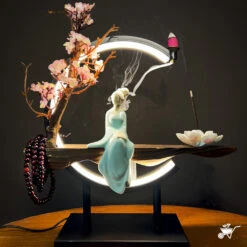 Cherry Blossom Vignette LED Decor Incense Burner Zen Garden