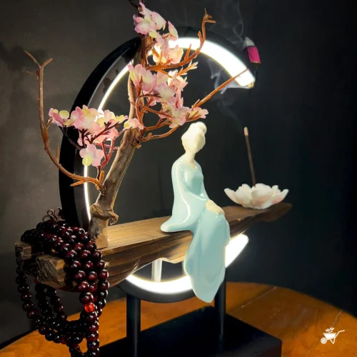 Cherry Blossom Vignette LED Decor Incense Burner Zen Garden 8 Cherry Blossom Vignette LED Decor Incense Burner Zen Garden -Plant Life Decor Shop Cherry Blossom Vignette 6