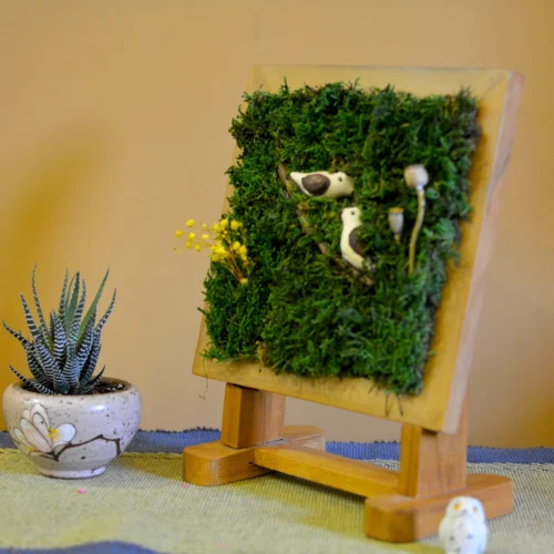 Clandestine Perch Tabletop Preserved Moss Frame With Stand 7 Clandestine Perch Tabletop Preserved Moss Frame With Stand -Plant Life Decor Shop Clandestine perch 3
