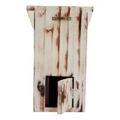 Hand Crafted Solid Wood Bird House With Sunflowers Decor -Plant Life Decor Shop Copy of IMG 0390