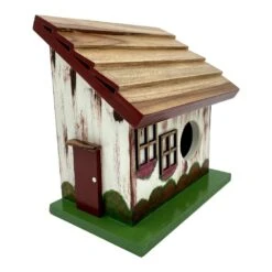 Hand Painted Slanting Teak Roof Bird House Decor 7 Hand Painted Slanting Teak Roof Bird House Decor -Plant Life Decor Shop Copy of IMG 4346