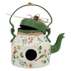 Tea Pot / Kettle Shaped Green Hanging Bird House Decor 8 Tea Pot / Kettle Shaped Green Hanging Bird House Decor -Plant Life Decor Shop CopyofIMG 0377 1
